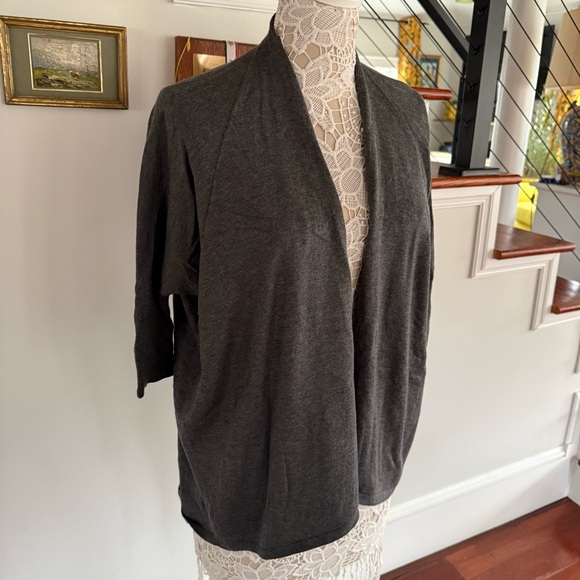 EILEEN FISHER Gray Angle Front Cardigan XXS/XS NWT $238 - Picture 2 of 5